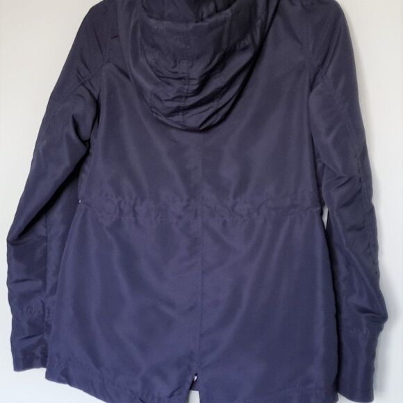 Bella Donna Moda Italiana Lightweight Jacket Hooded Utility S Navy Blue - Picture 2 of 9